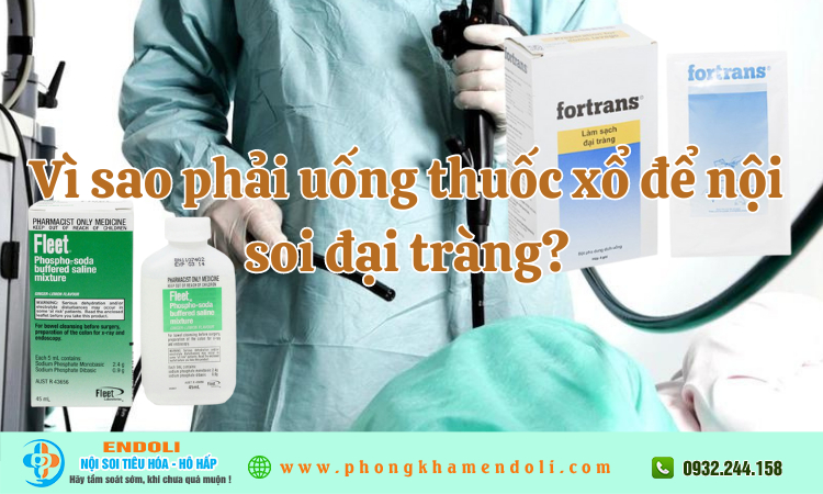 Uống thuốc xổ để nội soi đại tràng